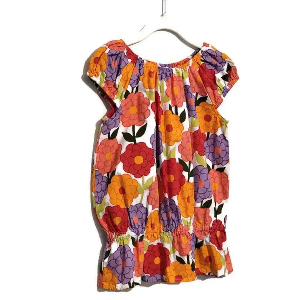 Gymboree Girls Floral Cotton Top Colorful Short Sleeve Summer Shirt Size 8